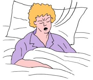 Persona durmiendo con respiración pesada